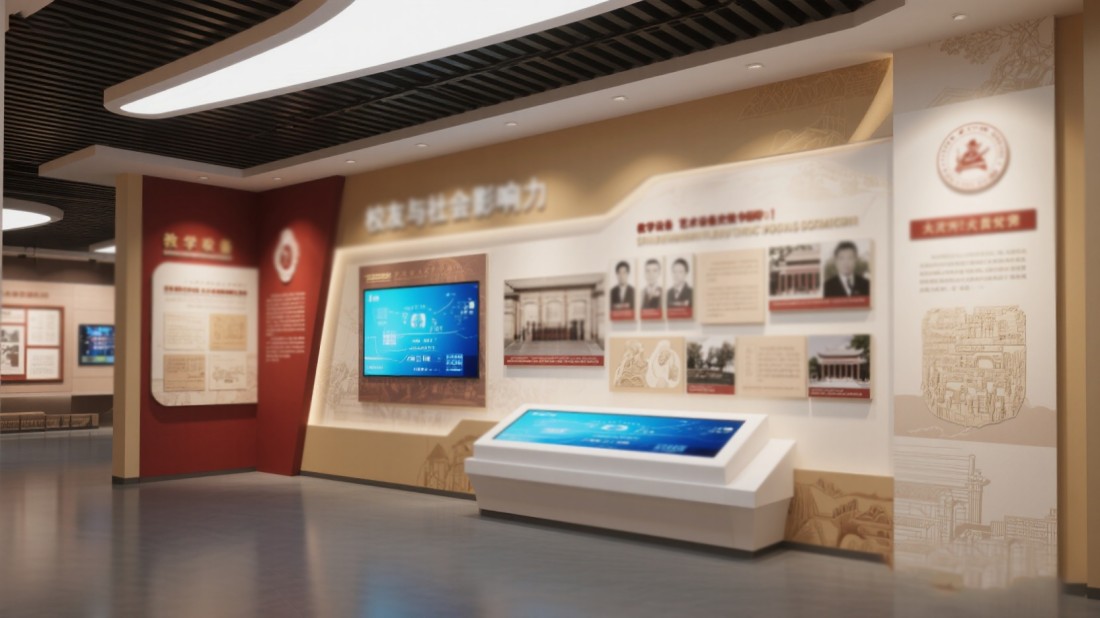 校史館設計效果圖，校史展館